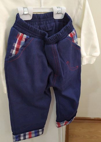 Erkek Bebek Kapüşonlu Yelekli 3'lü Takım - Görsel 6