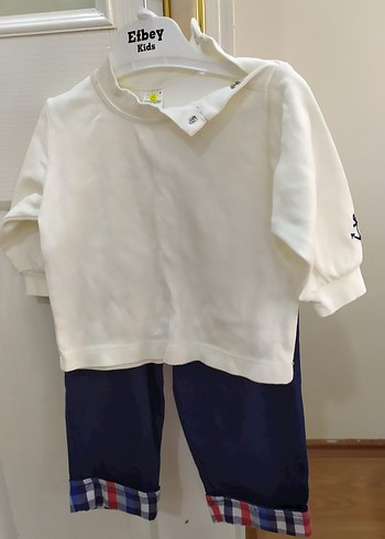 Erkek Bebek Kapüşonlu Yelekli 3'lü Takım - Görsel 3