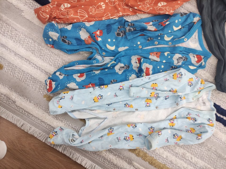 5adet bebek 3/6/9 ay Uzun Kollu Tulum - Görsel 3