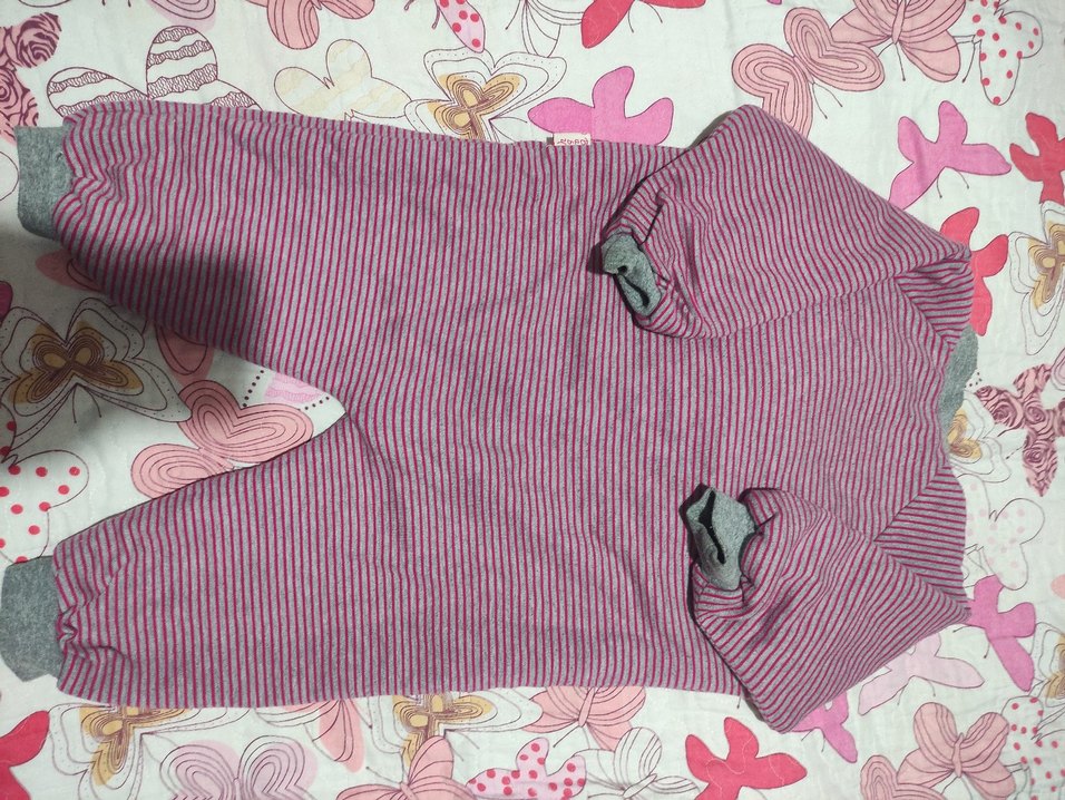 Fermuarlı Zebra Desenli Bebek Tulumu - Görsel 5