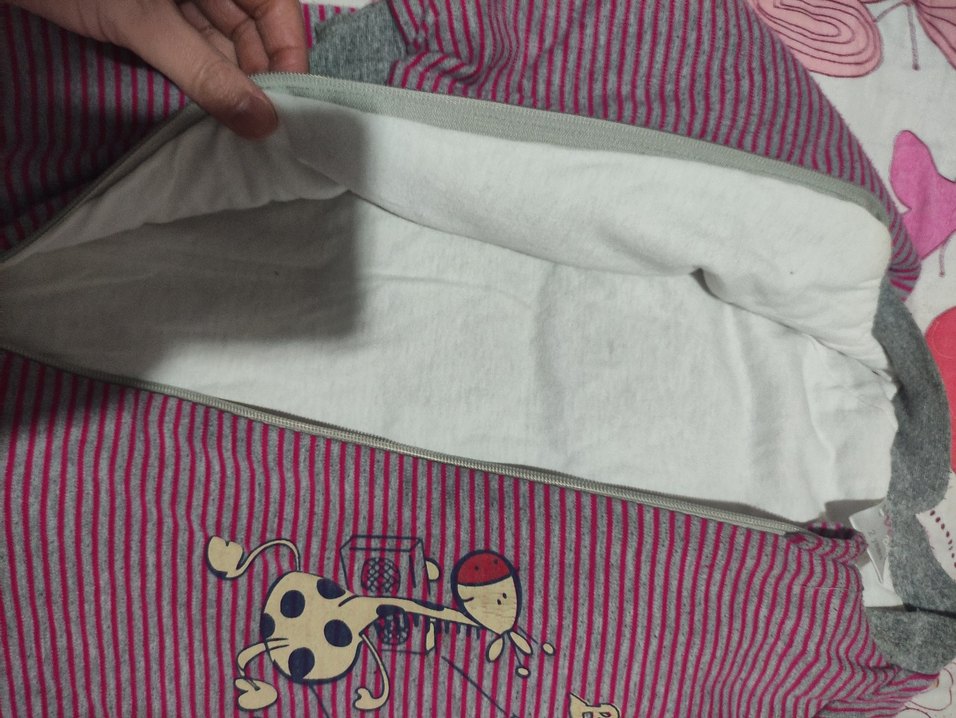 Fermuarlı Zebra Desenli Bebek Tulumu - Görsel 4