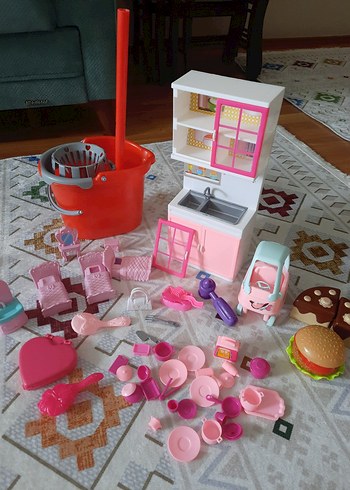 Pembe Mini Mutfak ve Yemek Seti Oyuncakları - Görsel 2