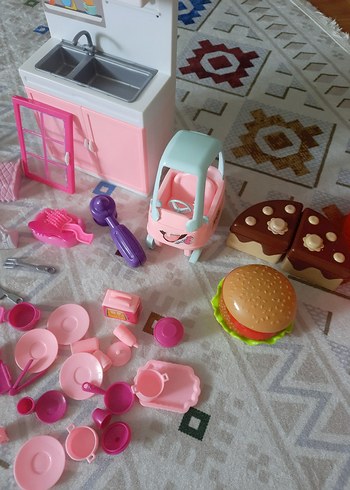 Pembe Mini Mutfak ve Yemek Seti Oyuncakları - Görsel 3