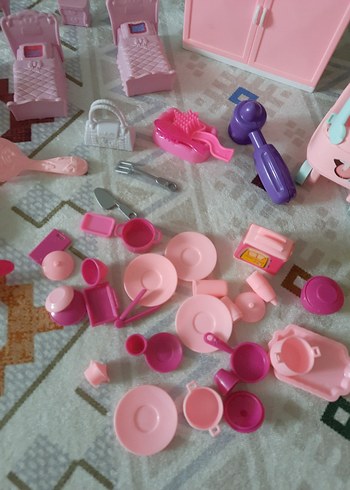 Pembe Mini Mutfak ve Yemek Seti Oyuncakları - Görsel 9