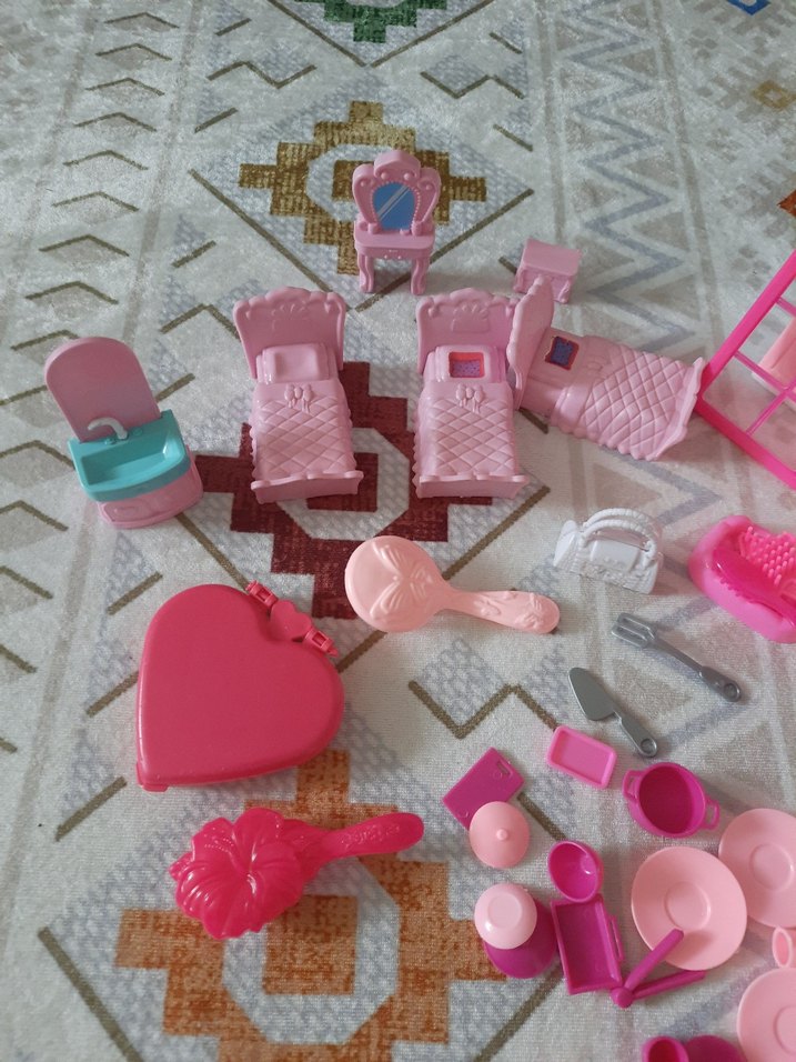 Pembe Mini Mutfak ve Yemek Seti Oyuncakları - Görsel 4