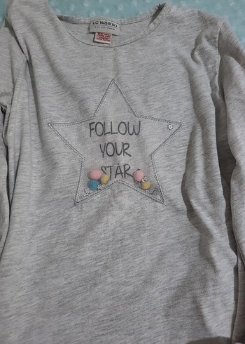 Renkli Baskılı Uzun Kollu Kız Tişörtü 8.9yaş - Görsel 3