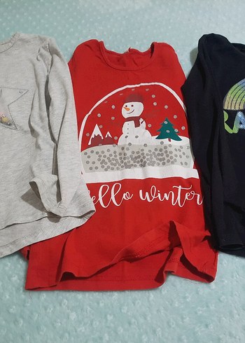 Renkli Baskılı Uzun Kollu Kız Tişörtü 8.9yaş - Görsel 2