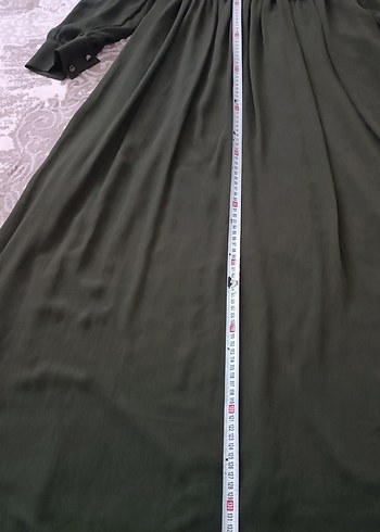 Kahverengi Kemerli Uzun Kadın Elbise - Görsel 8