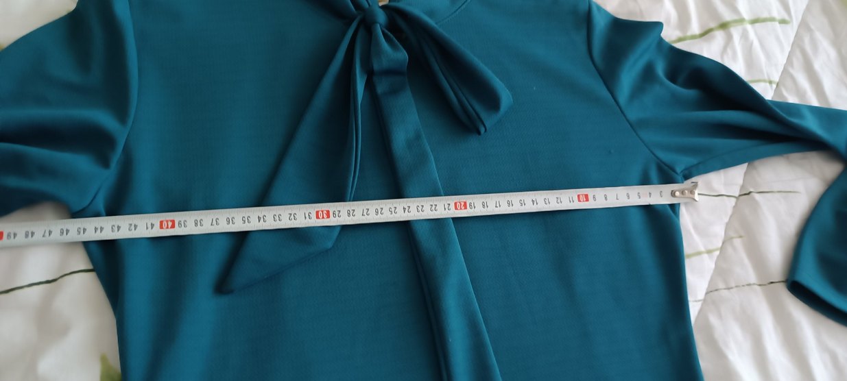 Uzun Kollu Drapeli Mavi Kadın Elbise - Görsel 4