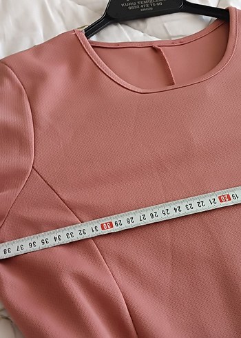 Pembe Kemerli Uzun Kadın Elbise - Görsel 5