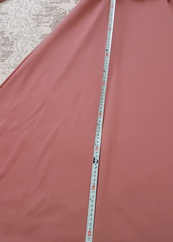 Pembe Kemerli Uzun Kadın Elbise - Görsel 8