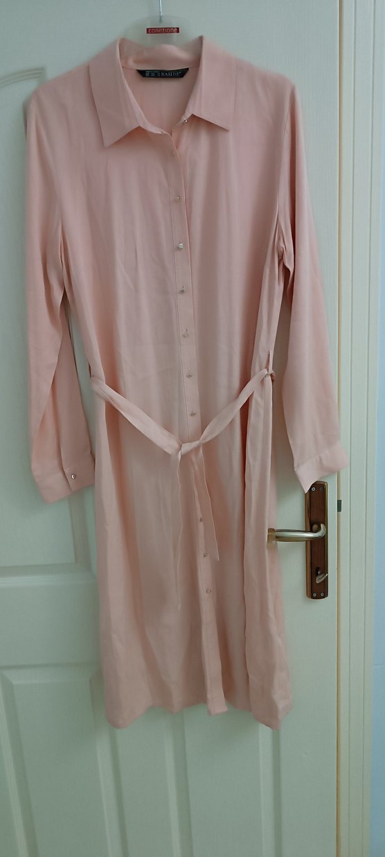 Pembe Uzun Kollu ipek keten - Görsel 4