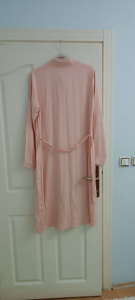 Pembe Uzun Kollu ipek keten - Görsel 3