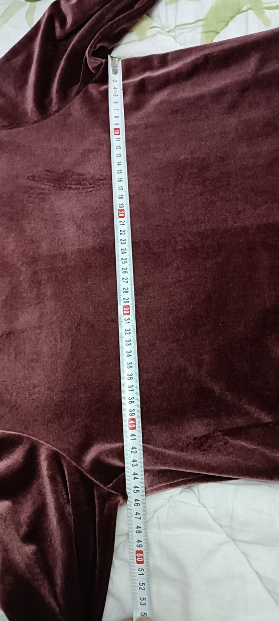 Bordo Kadın Uzun Kollu Salaş elbise tunik - Görsel 3