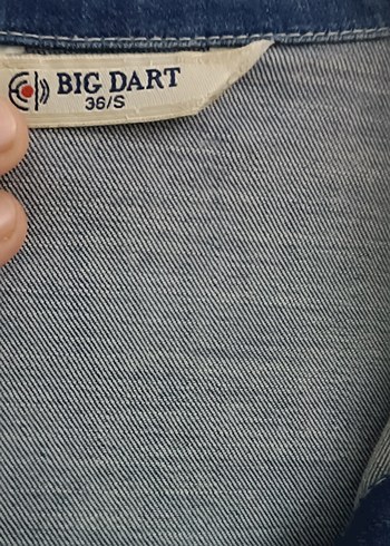 Kadın Lacivert Uzun Denim Ceket kot - Görsel 7