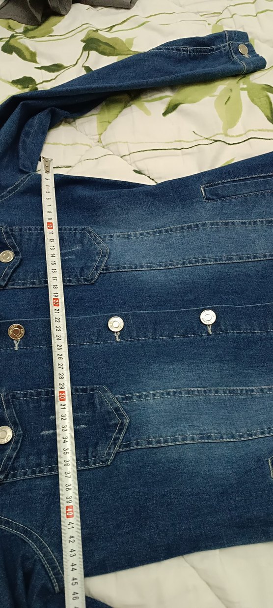 Kadın Lacivert Uzun Denim Ceket kot - Görsel 5