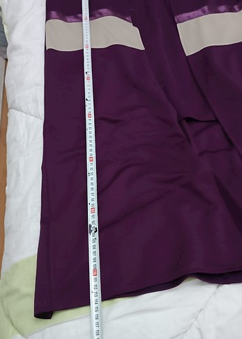 Mor Drapeli Uzun Kadın Elbise - Görsel 7