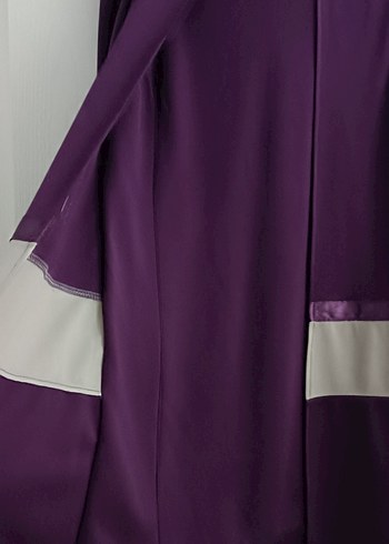 Mor Drapeli Uzun Kadın Elbise - Görsel 6