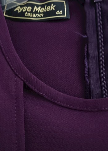Mor Drapeli Uzun Kadın Elbise - Görsel 5