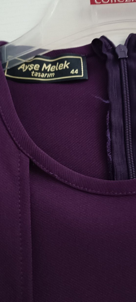 Mor Drapeli Uzun Kadın Elbise - Görsel 5