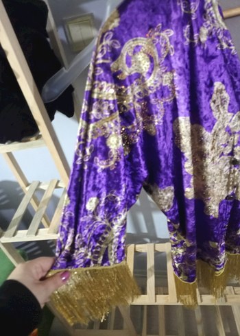 Mor Bohem Uzun Kadın gömlek - Görsel 3