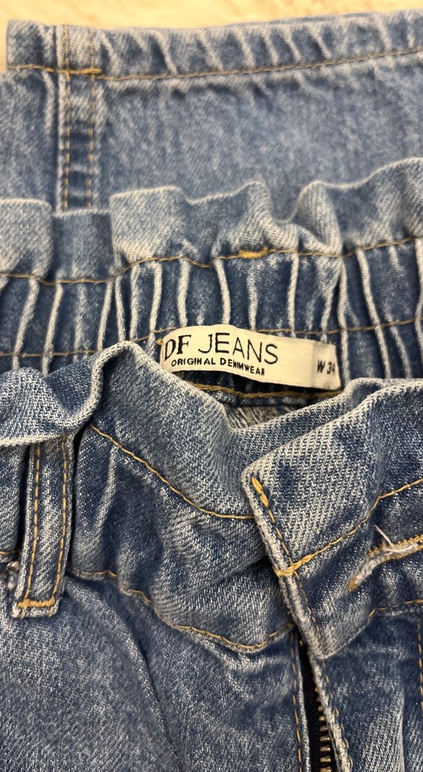 Kadın Mavi Kemerli Bol Kesim - Görsel 2