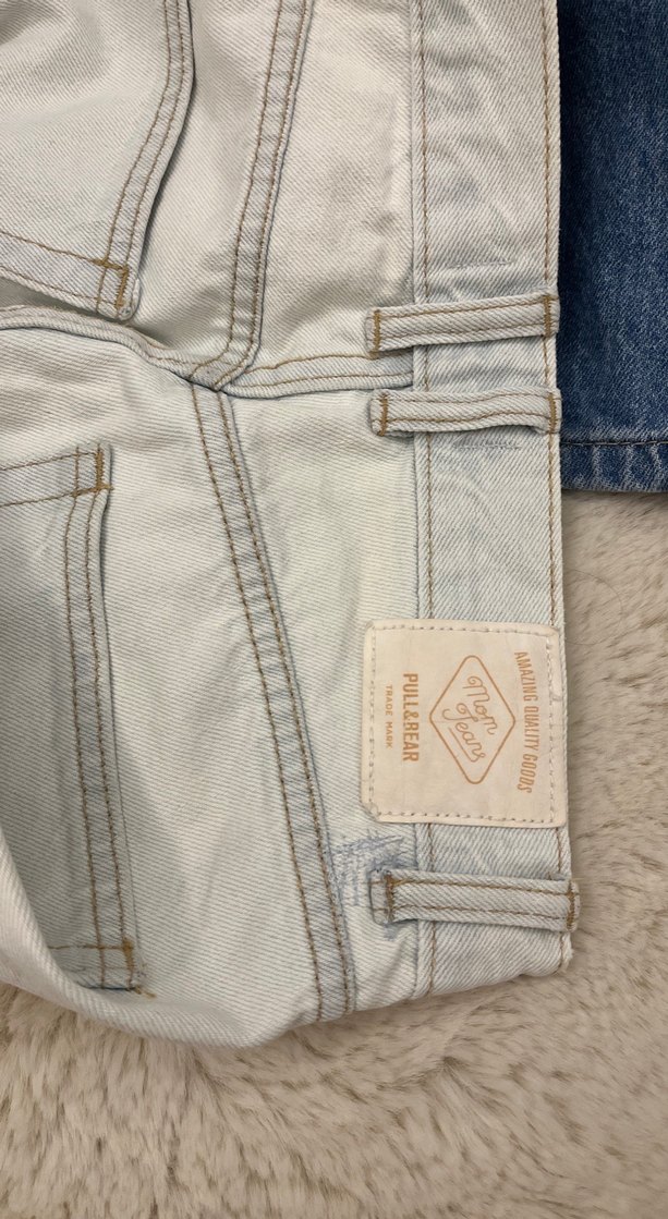 Açık Renk Rahat Kesim Midi Kot Pantolon - Görsel 3