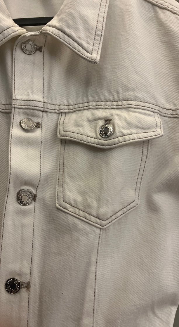 Beyaz Kadın Denim Tulum - Görsel 4