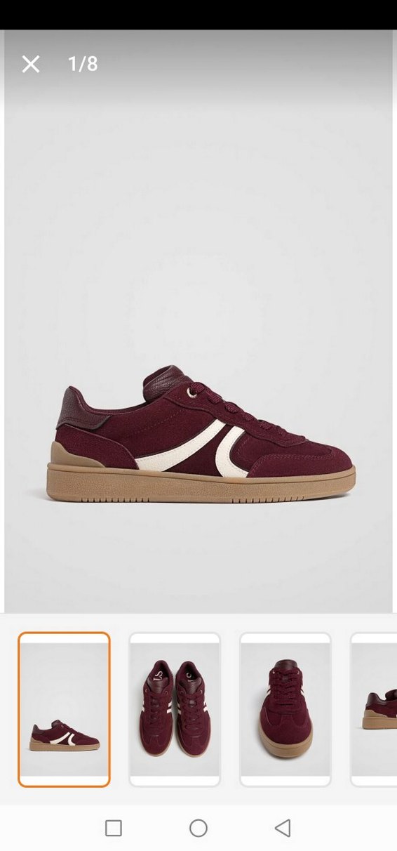 Bordo Süet Kadın Dolgu Topuk Spor Ayakkabı - Görsel 2