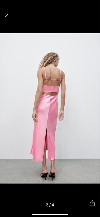Zara zara pembe elbise