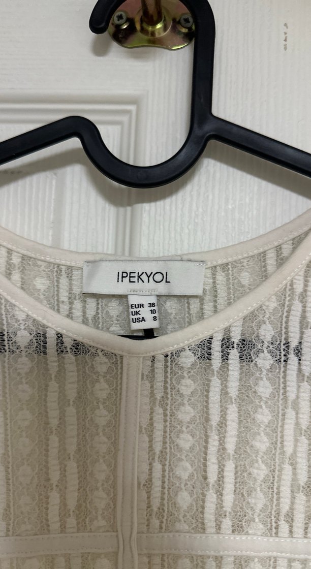 Dantel Detaylı Beyaz Bohem Kadın Bluz - Görsel 3