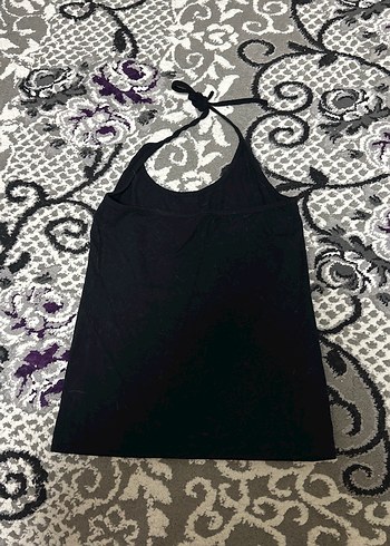 Siyah Boyundan Bağlamalı Kadın Atlet - Görsel 2