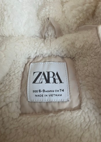 Zara Kız Bebek Kapüşonlu Beyaz Kürklü Tulum - Görsel 3