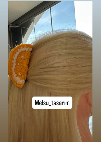 Renkli Örgü Karpuz Desenli toka - Görsel 2