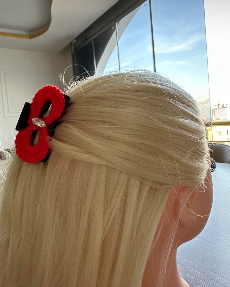 Renkli Örgü Karpuz Desenli toka - Görsel 4