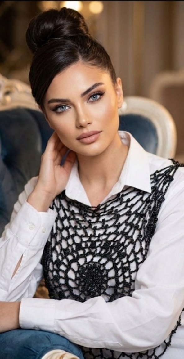 Dantel Detaylı Siyah Örgü Kolsuz file Bluz - Görsel 3