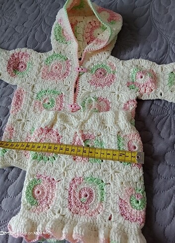 Diğer Motif örgü etek kapşonlu Hırka