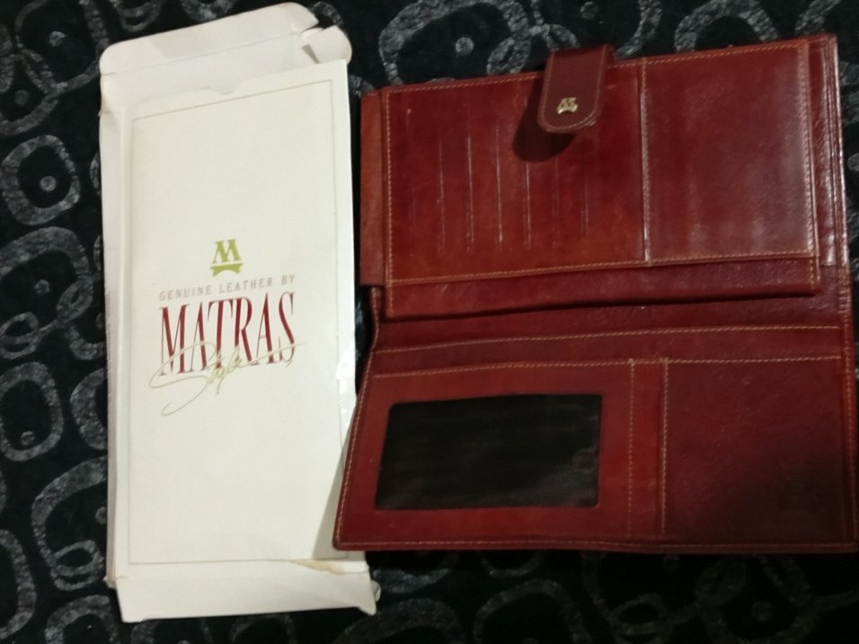 Bordo Parlak Deri erkek Cüzdanı Matras - Görsel 3