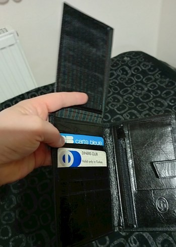 Siyah Parlak Deri erkek Cüzdan - Görsel 3