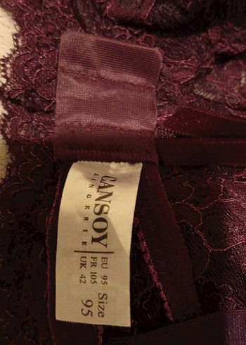 Bordo Vintage Dantelli Bohem Sütyen - Görsel 3