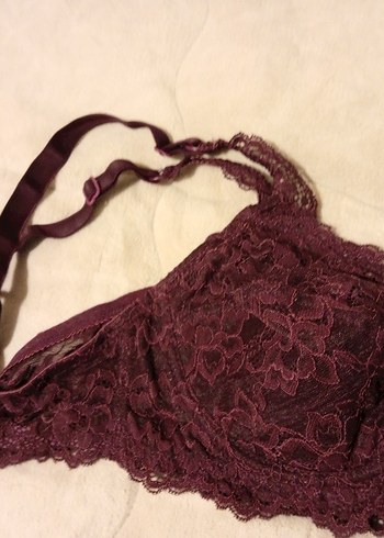 Bordo Vintage Dantelli Bohem Sütyen - Görsel 5