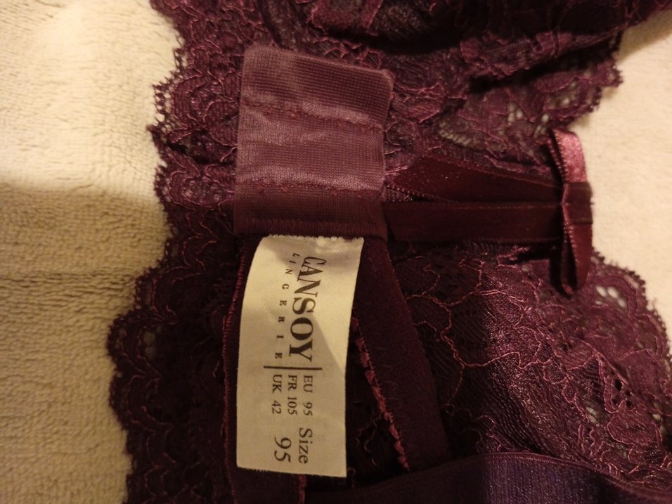 Bordo Vintage Dantelli Bohem Sütyen - Görsel 3