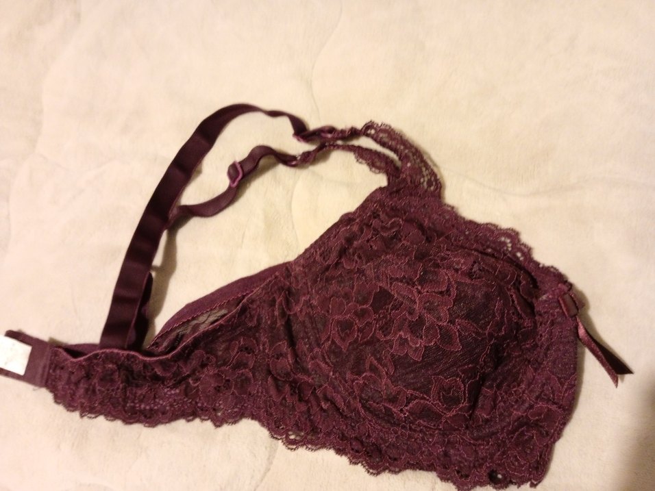 Bordo Vintage Dantelli Bohem Sütyen - Görsel 5