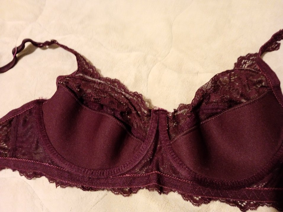 Bordo Vintage Dantelli Bohem Sütyen - Görsel 4