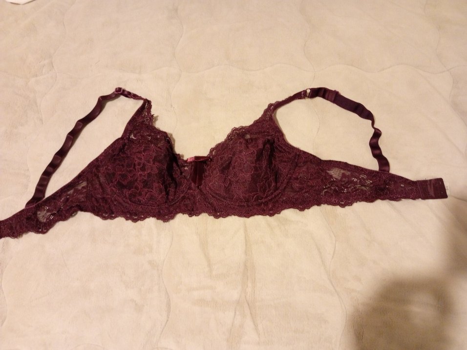 Bordo Vintage Dantelli Bohem Sütyen - Görsel 2