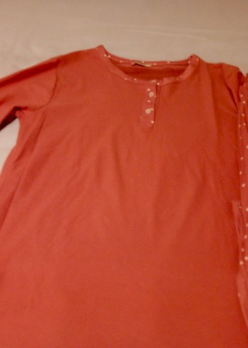 Pembe Uzun Kollu Rahat Kadın Pijama Takımı - Görsel 2