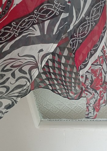 Bohem Kırmızı Desenli pareo - Görsel 5