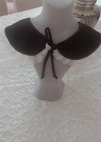 Kızlar için Siyah Dantelli seyyar yaka - Görsel 5