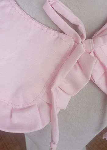 Kız Çocuk Pembe Fırfırlı Bolero Yakası - Görsel 6