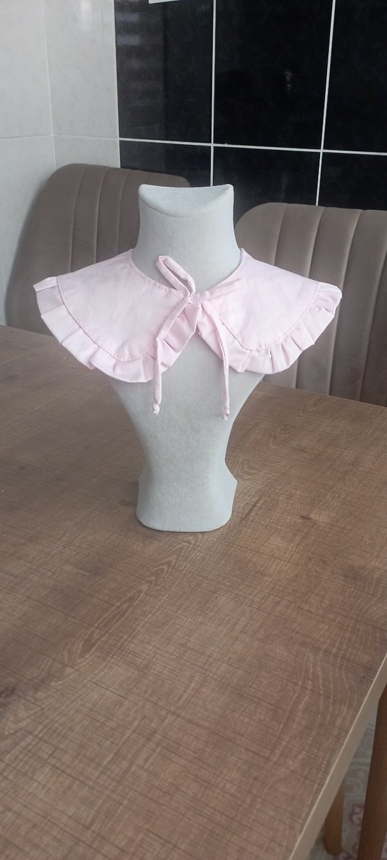 Kız Çocuk Pembe Fırfırlı Bolero Yakası - Görsel 2